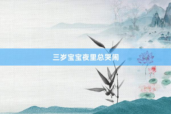 三岁宝宝夜里总哭闹