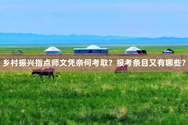 乡村振兴指点师文凭奈何考取？报考条目又有哪些？