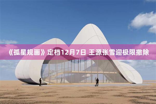《孤星规画》定档12月7日 王源张雪迎极限撤除