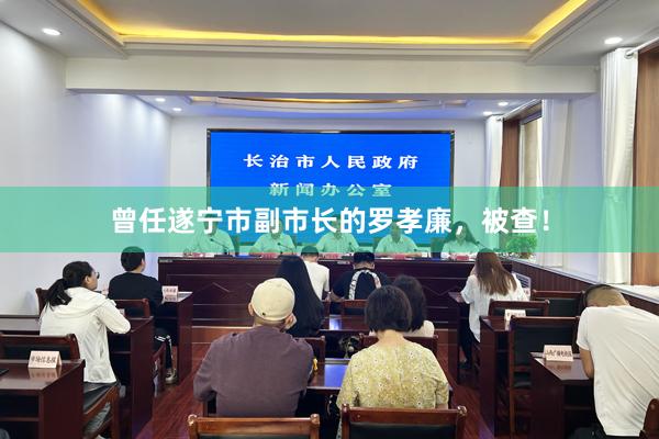 曾任遂宁市副市长的罗孝廉，被查！