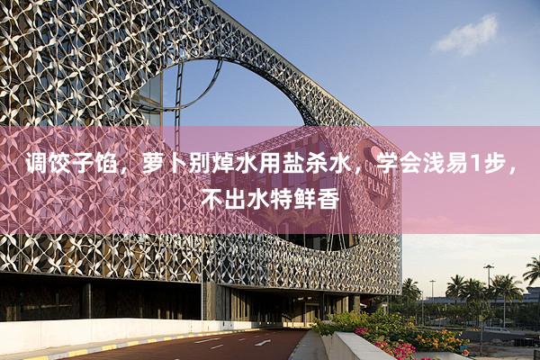 调饺子馅，萝卜别焯水用盐杀水，学会浅易1步，不出水特鲜香