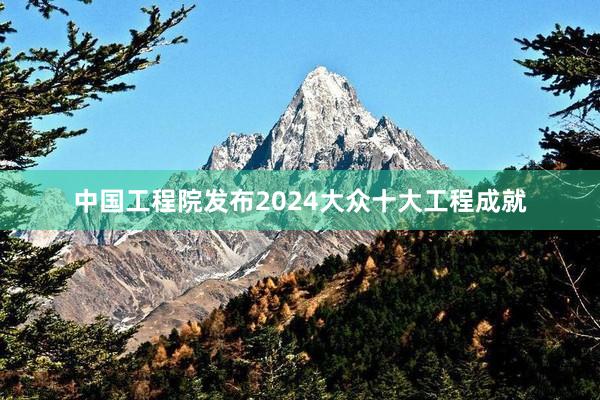 中国工程院发布2024大众十大工程成就